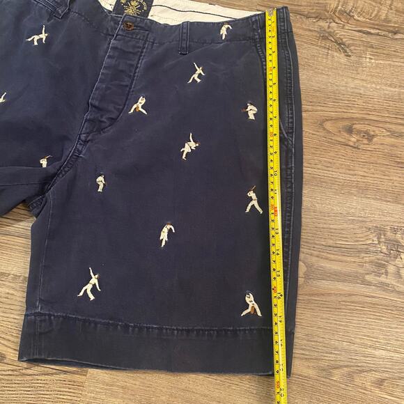 Ralph Lauren Men's size 38 Navy Blue Embroidered Cricket All Over Print Shorts - Picture 7 of 8